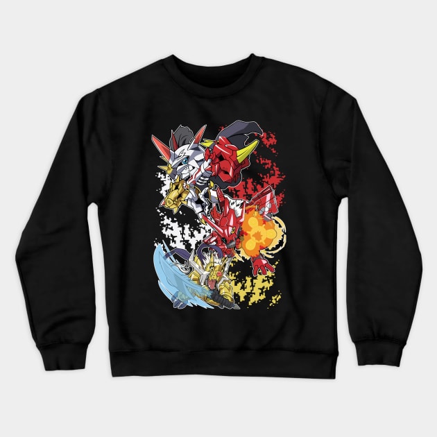 digimon omnimon alter s evolution Crewneck Sweatshirt by DeeMON